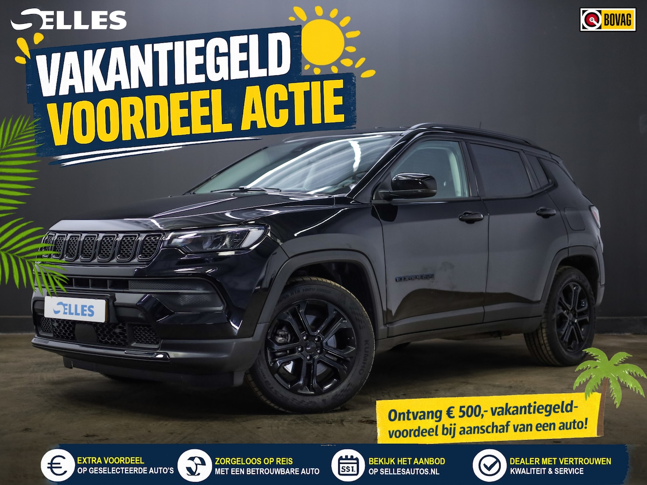 Jeep Compass - 4xe 190 Plug-in Hybrid Electric Night Eagle | SOH 93% | Airco | Climate control | Plug-in - AutoWereld.nl