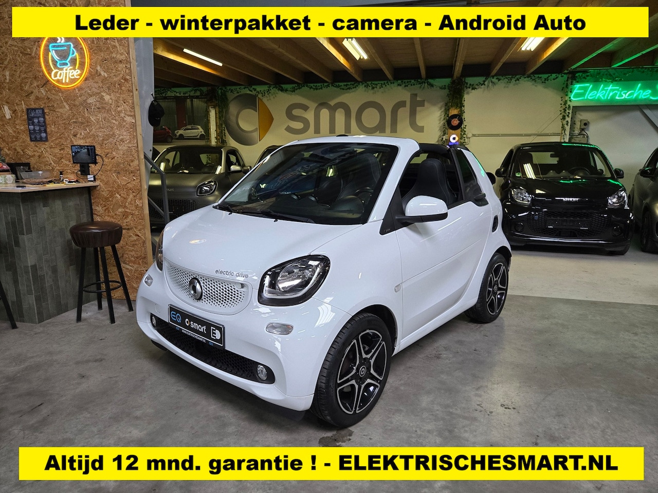 Smart Fortwo cabrio - Prime - leder - stoel en stuurverwarming - navi - camera - AutoWereld.nl