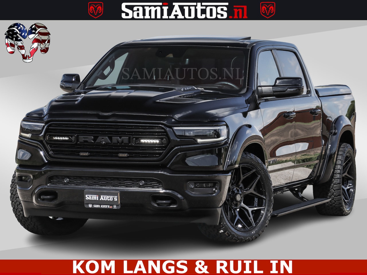 Dodge Ram Pick Up - BLACK BEAST HULK 5.7 V8 | HUD | WIDE BODY | BOM VOL | CREW CAB DUBBELE CABINE | 5 PERSOONS - AutoWereld.nl