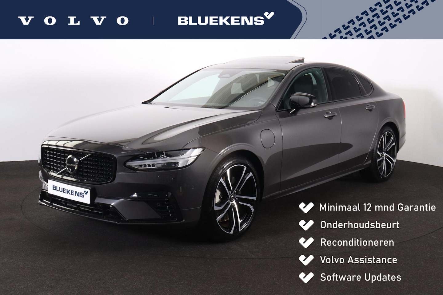 Volvo S90 - T8 AWD Plus Dark - Luchtvering - Panorama/schuifdak - IntelliSafe Assist & Surround - 360º - AutoWereld.nl