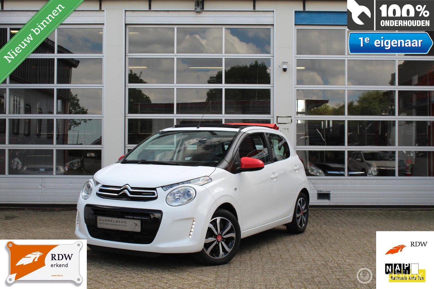 Citroën C1 - 1.0-12V 5-DEURS *AUTOMAAT* E-VTi *Airscape-Shine* *CABRIO/OPEN DAK!* *LEDVERLICHTING* *AIR - AutoWereld.nl