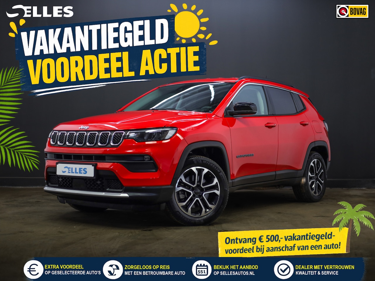 Jeep Compass - 4xe 190 Plug-in Hybrid Electric Limited | SOH 96,5% | Camera | Apple Carplay / Android Aut - AutoWereld.nl
