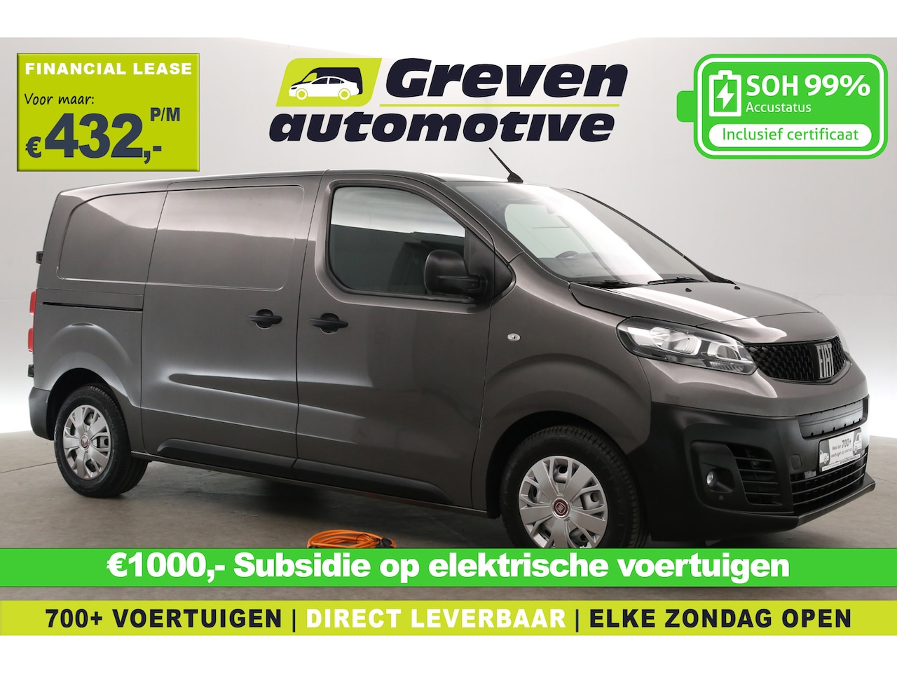 Fiat E-Scudo - 75 kWh L2H1 | Snelladen | SOH 99% | Airco | Cruise | Camera | Carplay | 3 Zits - AutoWereld.nl