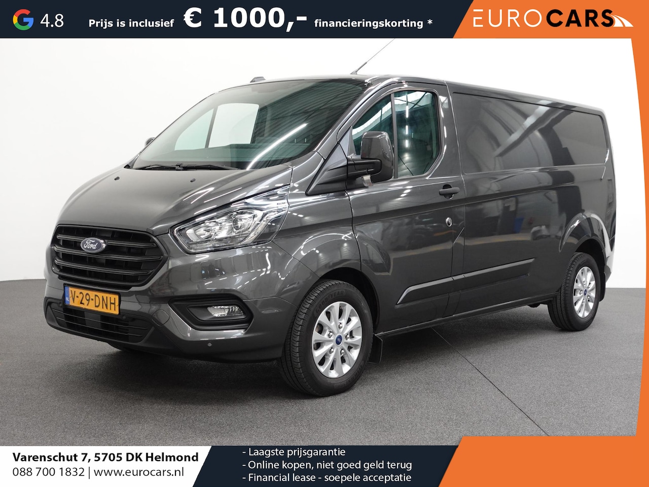 Ford Transit Custom - 300 2.0 TDCI L2H1 Trend Automaat Airco Navi Cruise Parkeersensoren Camera Trekhaak Carplay - AutoWereld.nl