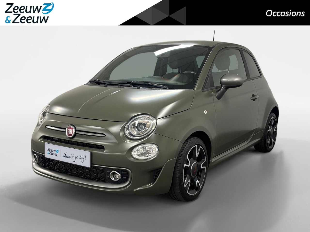 Fiat 500 - 0.9 TwinAir Turbo Sport NAVI AIRCO CRUISE CONTROLE LM VELGEN LEGERGROEN MAT KLEUR ZEER UNI - AutoWereld.nl