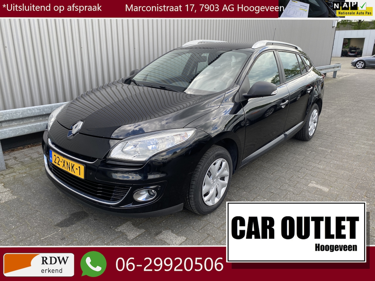 Renault Mégane Estate - 1.6 Authentique met Airco, Trekhaak en Nieuwe APK – Inruil Mogelijk – - AutoWereld.nl