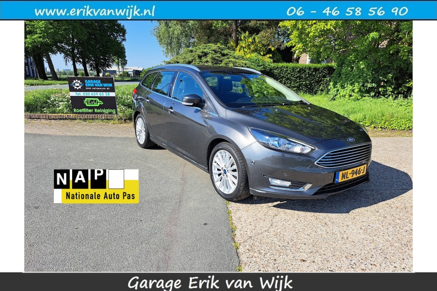 Ford Focus Wagon - 1.0 Titanium Airco/Cruise control/Navigatie - AutoWereld.nl