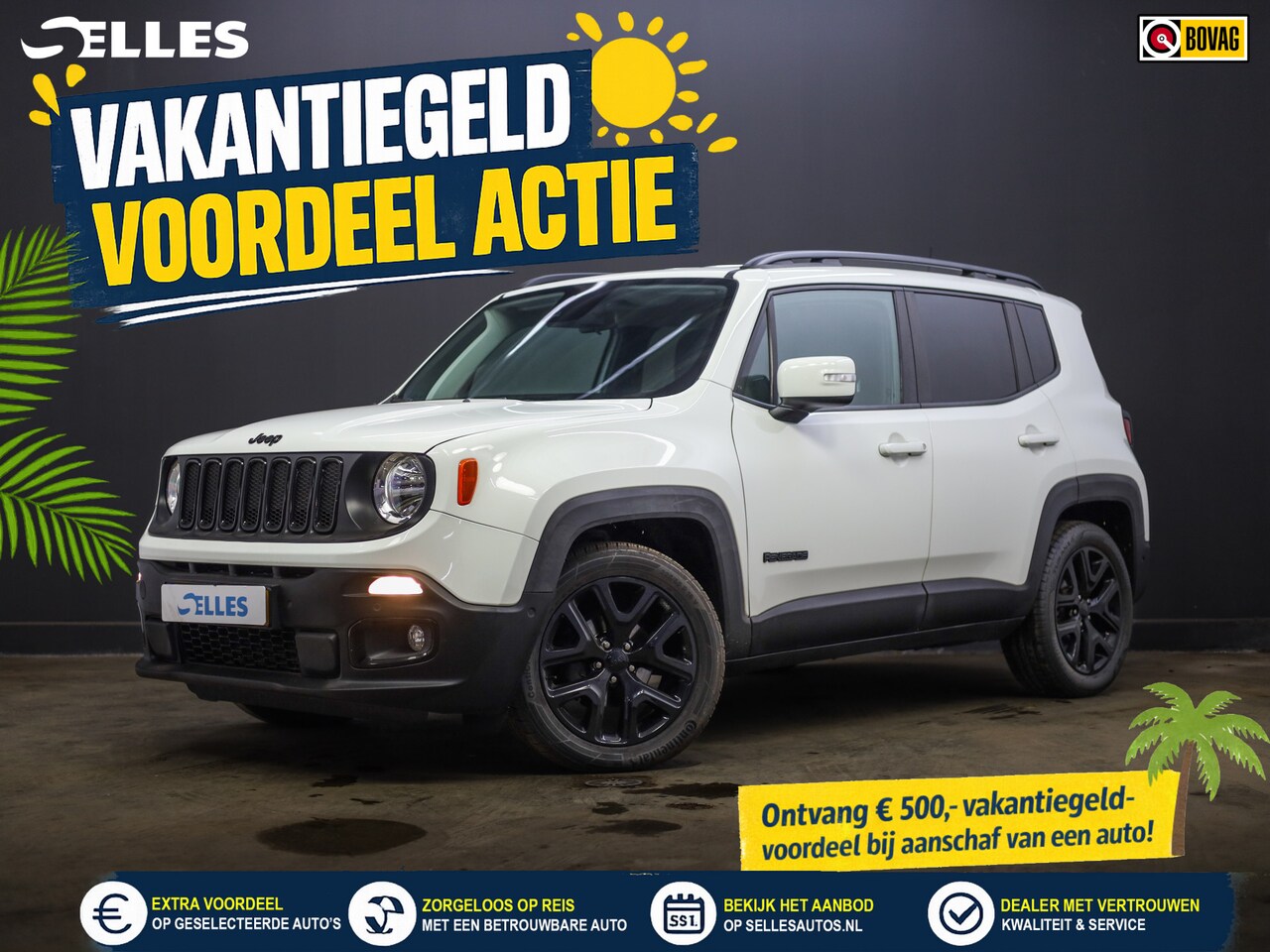 Jeep Renegade - 1.4 Night Eagle II Limited | Automaat | Adaptieve Cruise | DAB Radio | Apple carplay & And - AutoWereld.nl