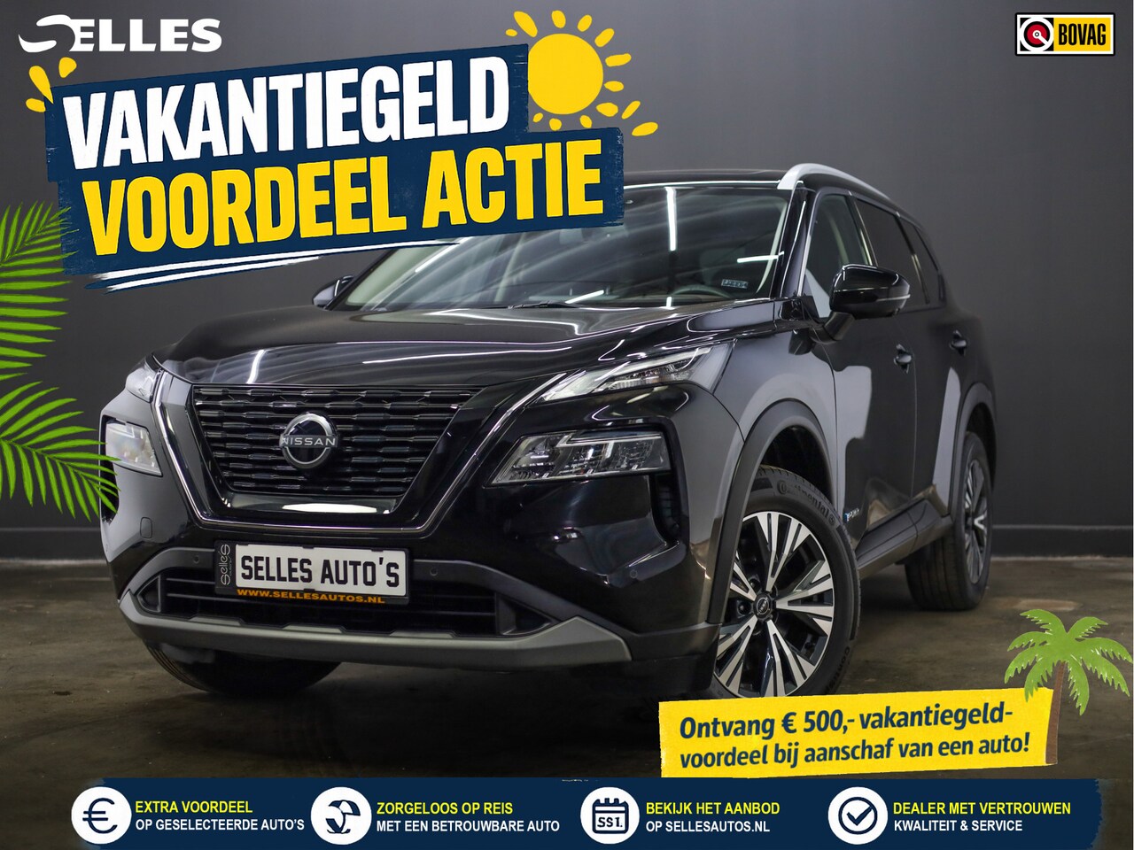 Nissan X-Trail - 1.5 e-Power N-Connecta Schuif-/kantel dak | 360 camera | Applecarplay | Adaptive cruise co - AutoWereld.nl