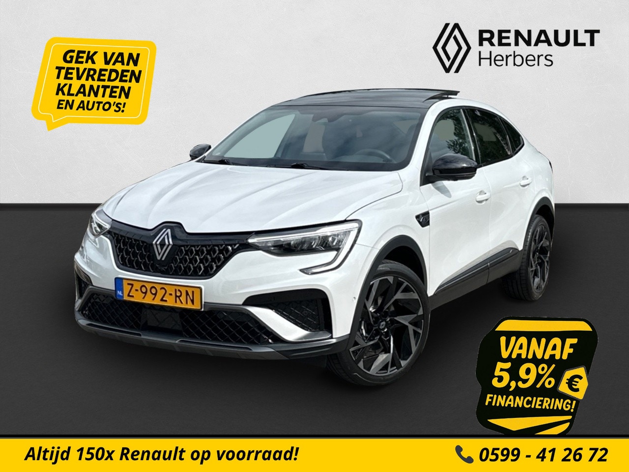 Renault Arkana - 1.6 E-Tech full hybrid 145 esprit Alpine PANO / BOSE / 360 / STOEL&STUURVERW - AutoWereld.nl