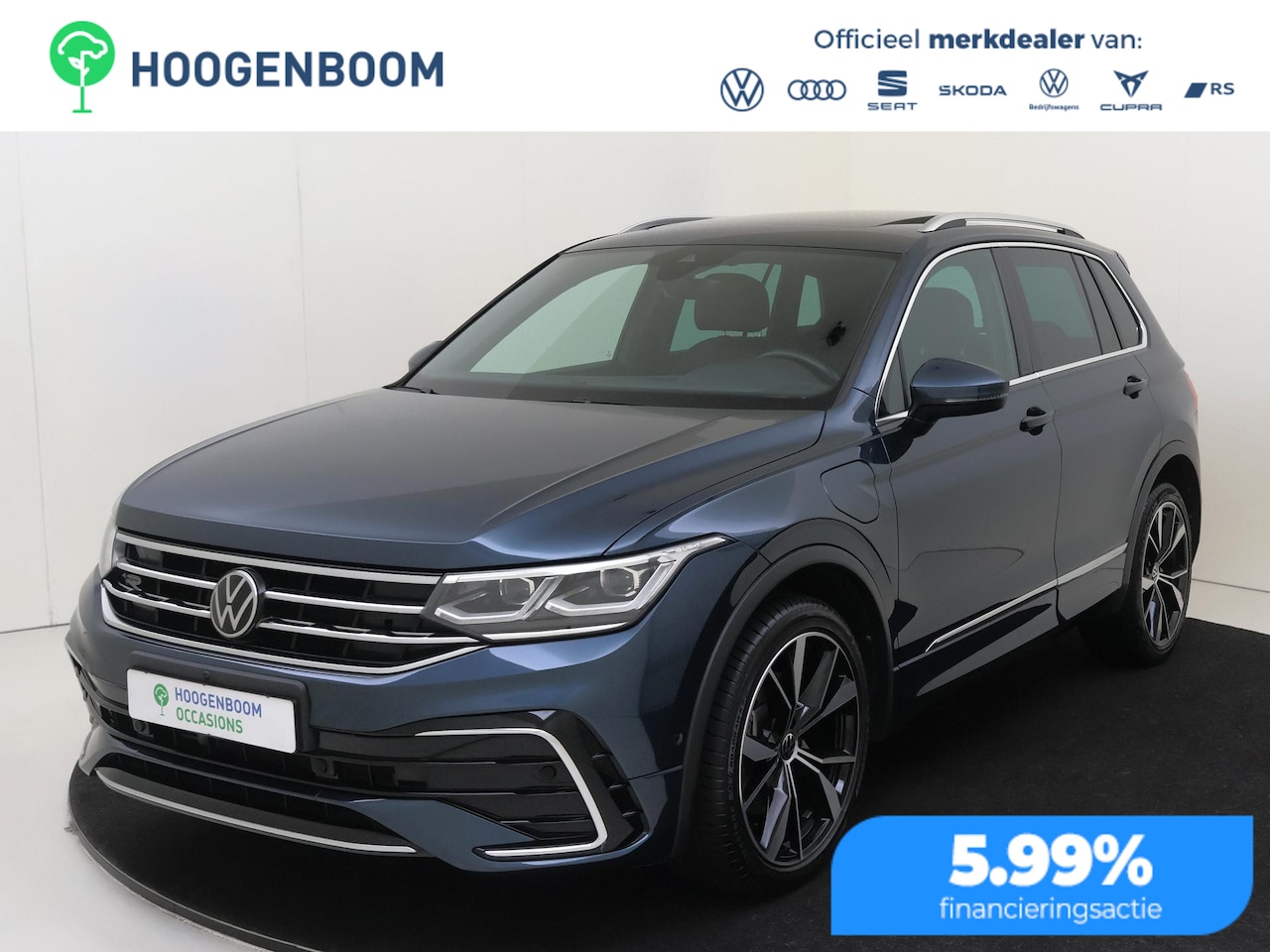 Volkswagen Tiguan - 1.4 TSI eHybrid R-Line Business+ | Panoramadak | Trekhaak | Lederen bekleding met memory | - AutoWereld.nl