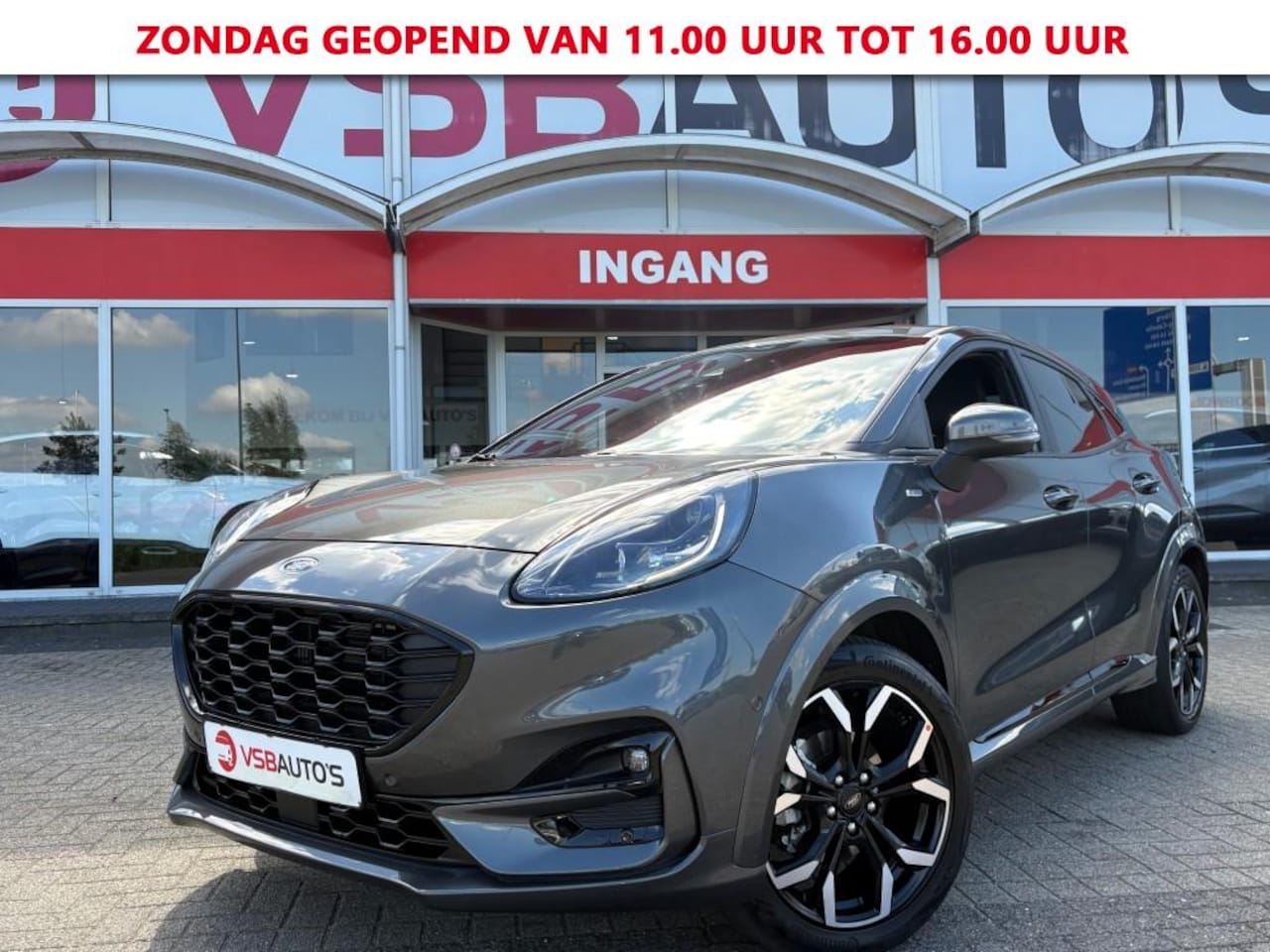 Ford Puma - 1.0 ECOBOOST HYBRIDE AUT. 125PK ST-LINE X LED HALF-LEER NAVI CAMERA ECC-AIRCO LMV PDC - AutoWereld.nl