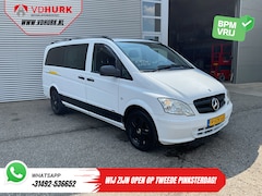 Mercedes-Benz Vito - 113 CDI L3 DC Dubbel Cabine EXPORT Carplay/ Airco/ Camera/ 17” LMV/ PDC/ Trekhaak