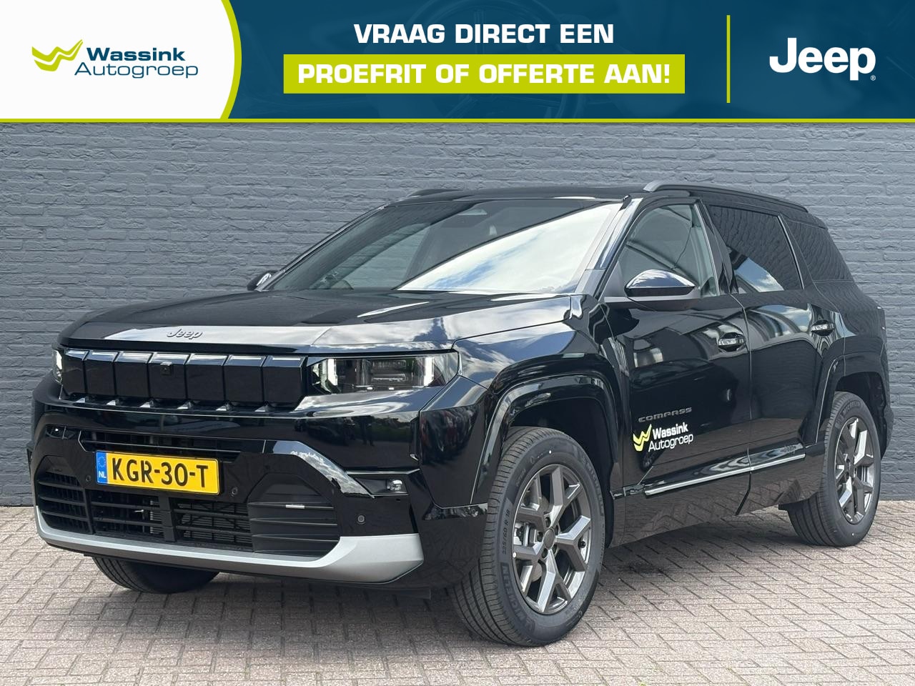 Jeep Compass - 1.2 e-Hybrid First Edition | Adaptive Cruise Control | Schuif/Kanteldak | Elektrisch Verst - AutoWereld.nl