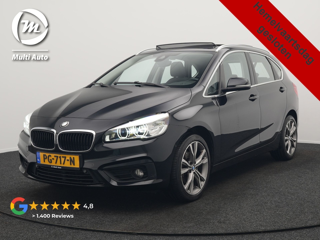 BMW 2-serie Active Tourer - 218i High Executive 136pk Dealer O.H. | Panodak | Voorstoelen Verwarmd | Keyless | LED Kop - AutoWereld.nl