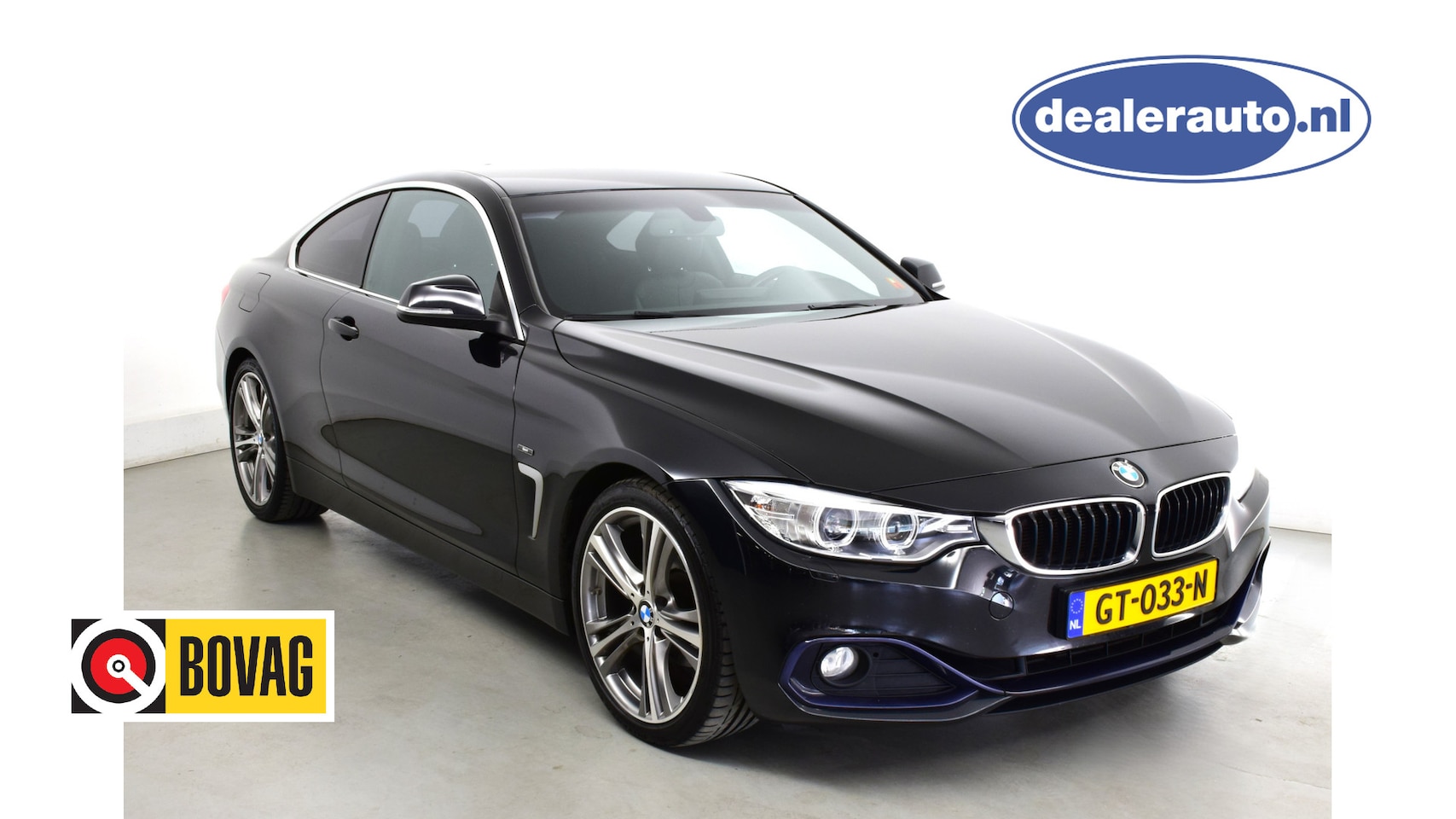BMW 4-serie Coupé - Sportline 420i High Exec - 2e eig-LEDER-NAVIPROF-M-Stuur - org. NL auto 19" breedset priva - AutoWereld.nl