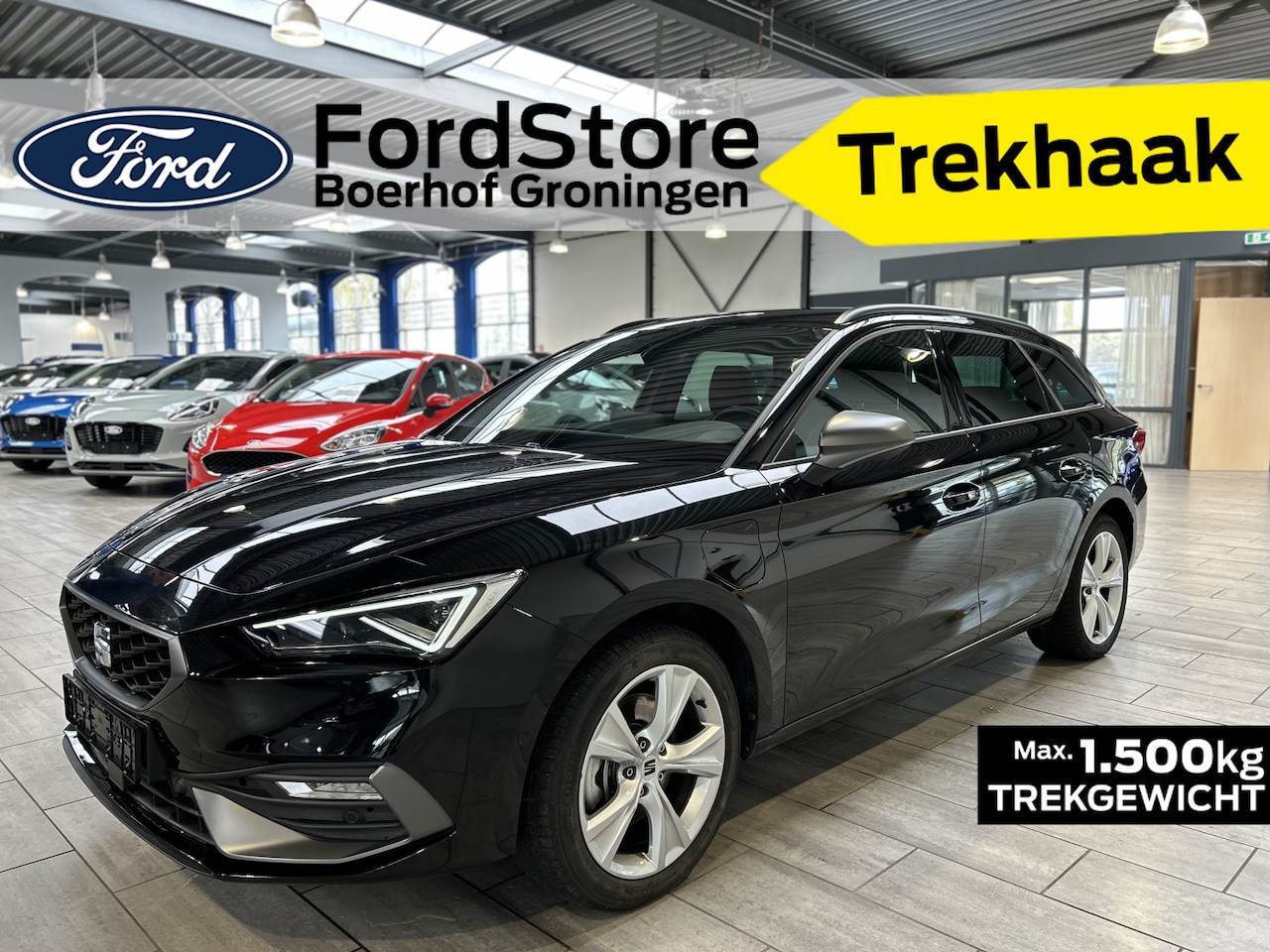 SEAT Leon Sportstourer - 1.5 TSI e-Hybrid 204pk FR Business | Trekhaak | Stoel- en stuurwiel verwarming | Adapt. Cr - AutoWereld.nl