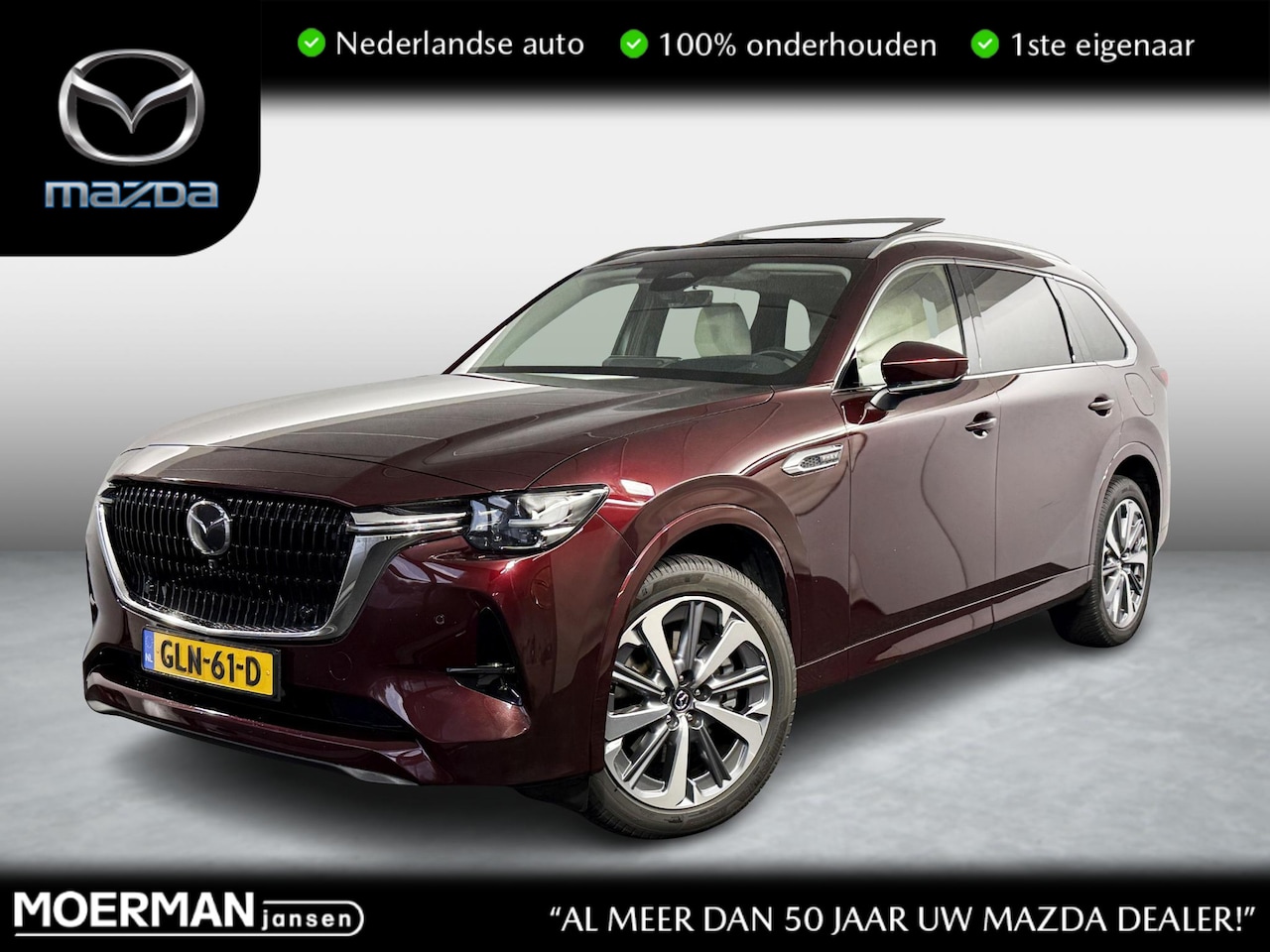 Mazda CX-80 - 2.5 e-SkyActiv PHEV Takumi Plus / 7-persoons / NL auto / Panoramadak / Plug-In Hybride / B - AutoWereld.nl