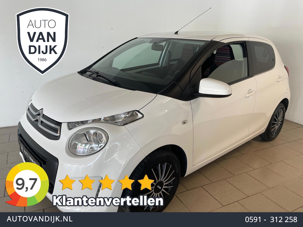 Citroën C1 - 1.0 VTi Feel AIRCO LIMITER ELEK RAMEN MULTI STUUR CENT VERG ZEER NETTE AUTO - AutoWereld.nl