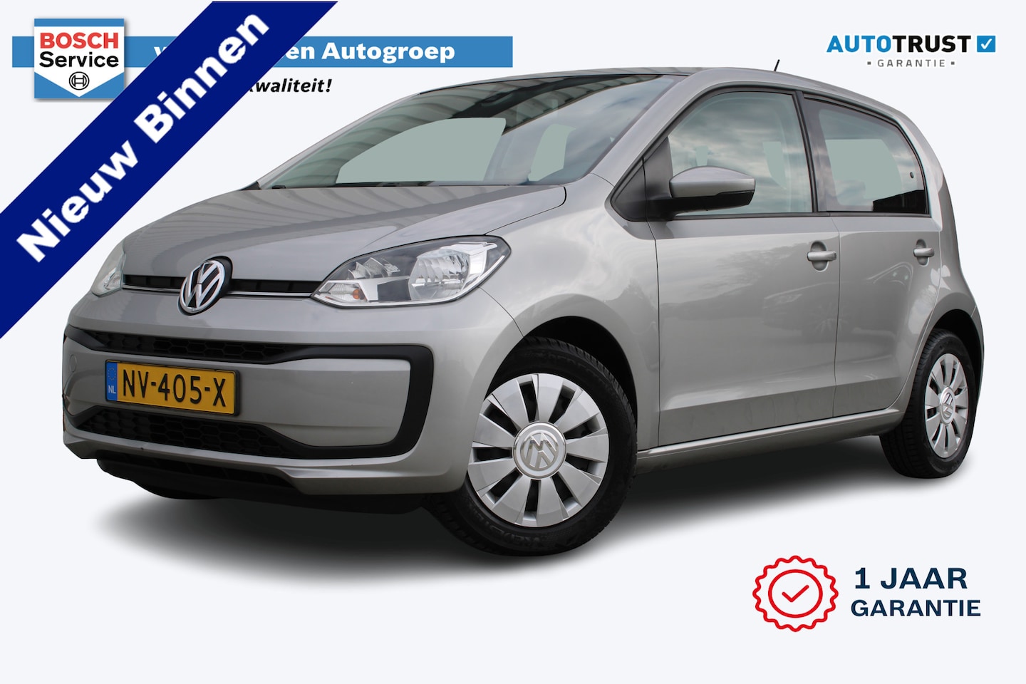 Volkswagen Up! - 1.0 BMT move up! | Incl. 12 maanden garantie | Airco | DAB radio | Bluetooth | 100% onderh - AutoWereld.nl