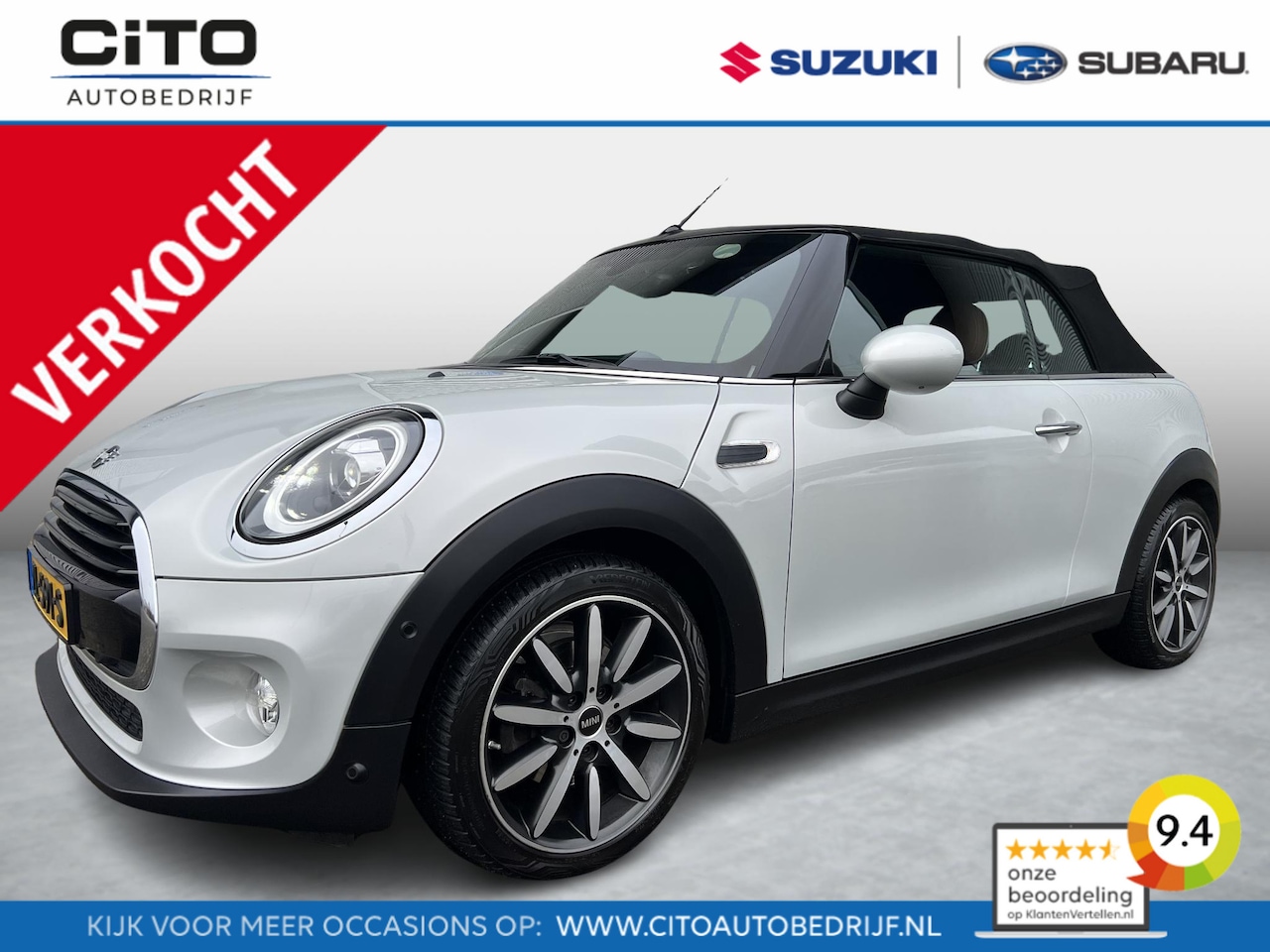 MINI Cabrio - Mini 1.5 Cooper Chili | Apple Carplay & Android Auto | Bruin Lederen Bekleding | Climate C - AutoWereld.nl