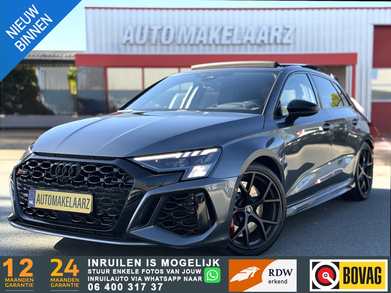 Audi A3 Sportback - 2.5 TFSI RS 3 quattro DYNAMIC CARBON PANO HuD - AutoWereld.nl