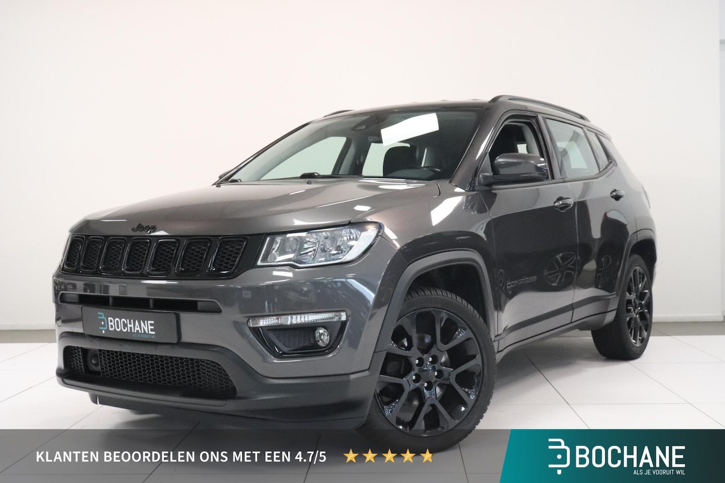 Jeep Compass - 1.3T Night Eagle Liberty Edition | Camera | Navigatie | Half Leder | Cruise control | Appl - AutoWereld.nl