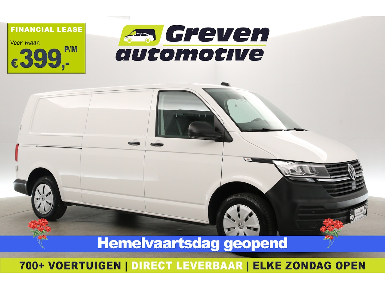 Volkswagen Transporter - 2.0 TDI L2H1 150PK | Aut. | Airco | Cruise | Carplay | 3 Zits | Parkeersens. | Trekhaak - AutoWereld.nl