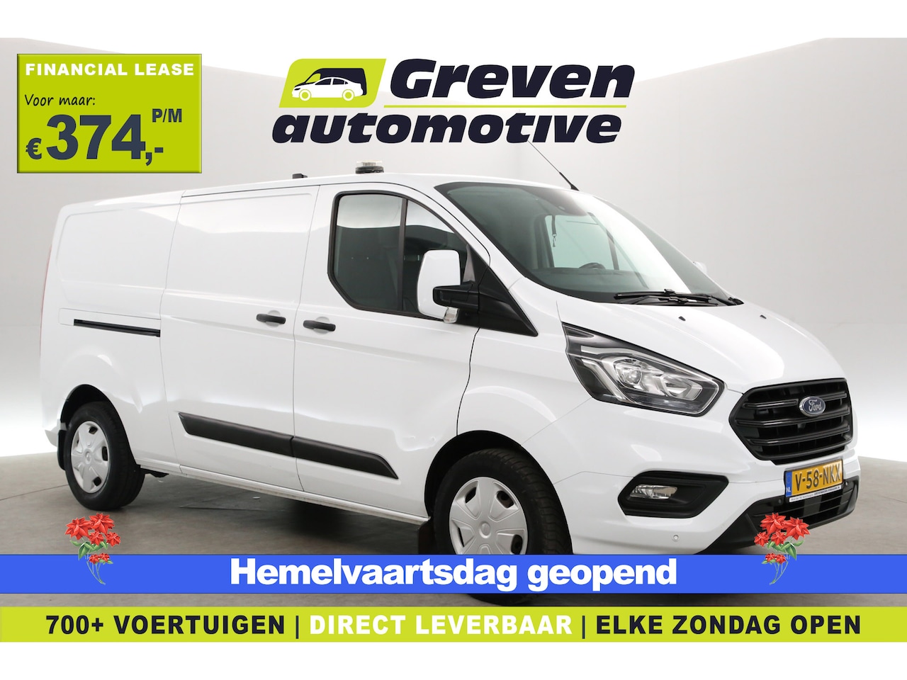 Ford Transit Custom - 2.0 TDCI L2H1 170PK | 2800KG Trekgew. | Airco | Cruise | 3 Zits | Trekhaak | Parkeersens. - AutoWereld.nl
