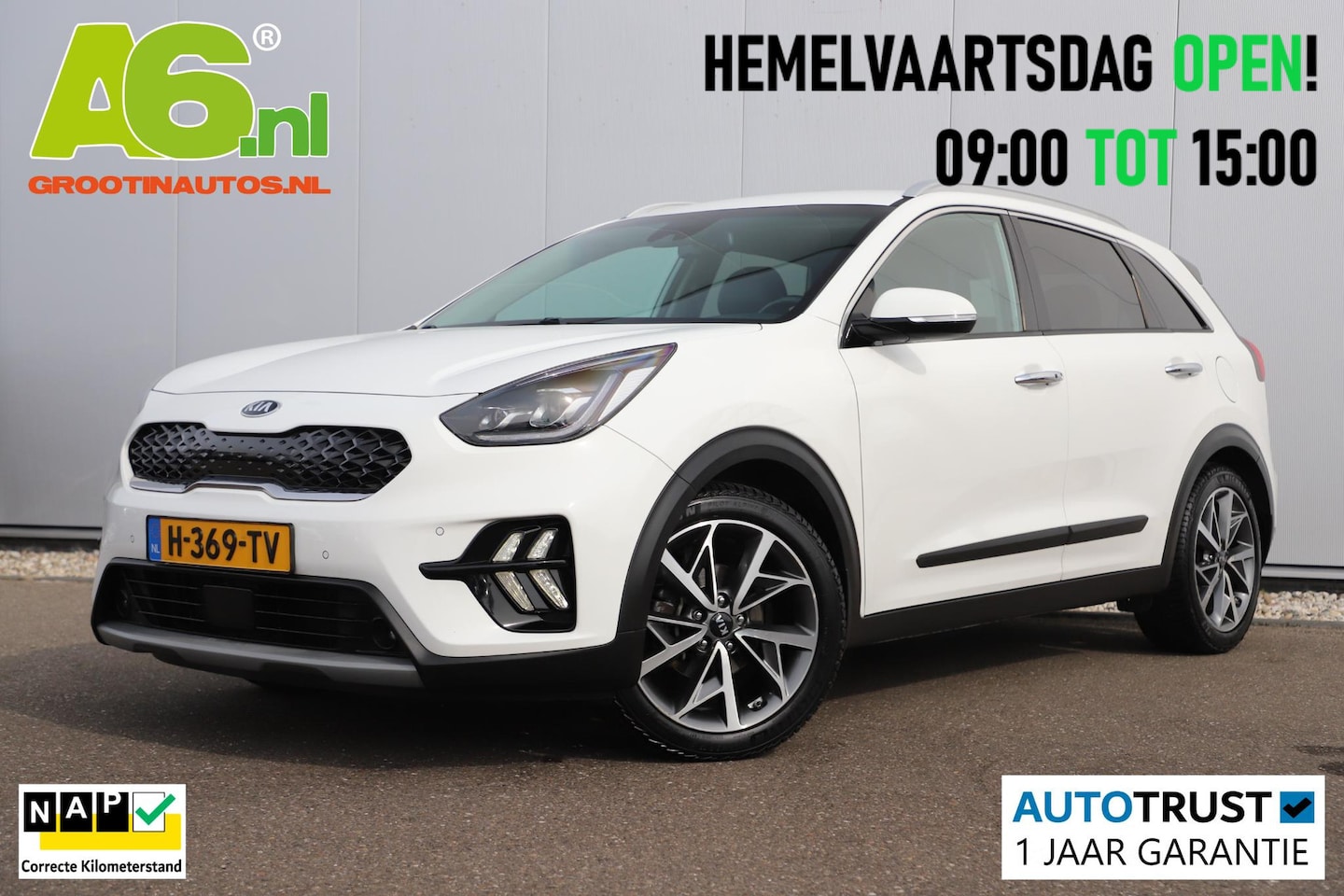 Kia Niro - 1.6 GDi Hybrid Style Edition Half Leder Carplay Android Navigatie Achteruitrijcamera Blind - AutoWereld.nl