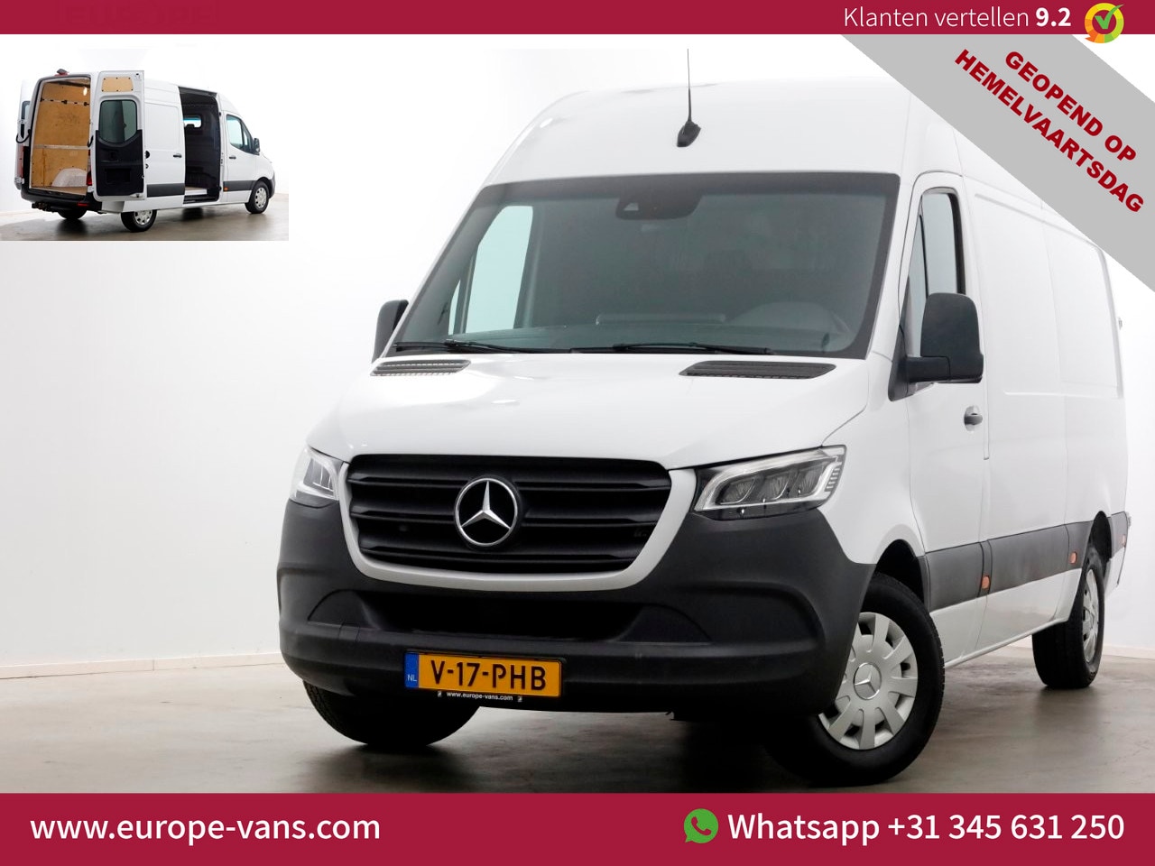 Mercedes-Benz Sprinter - 319 CDI 3.0 V6 190pk E6 L2H2 7G Automaat LED/Camera/Trekhaak 3500kg 02-2019 - AutoWereld.nl