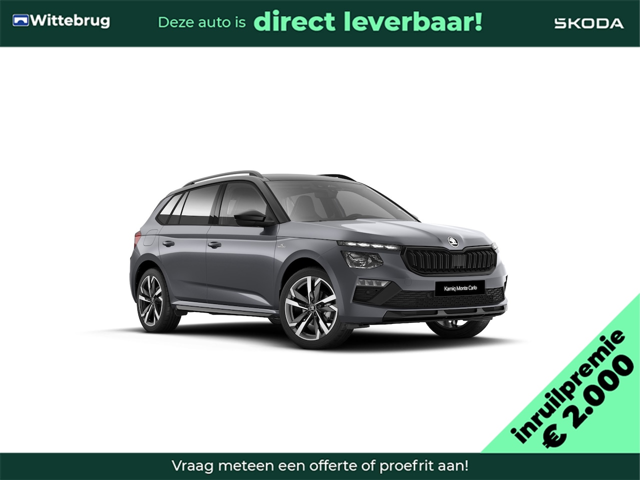 Skoda Kamiq - 1.0 TSI Monte Carlo 18" lichtmetalen velgen / Travel assist / Navigatie pakket / Charging - AutoWereld.nl
