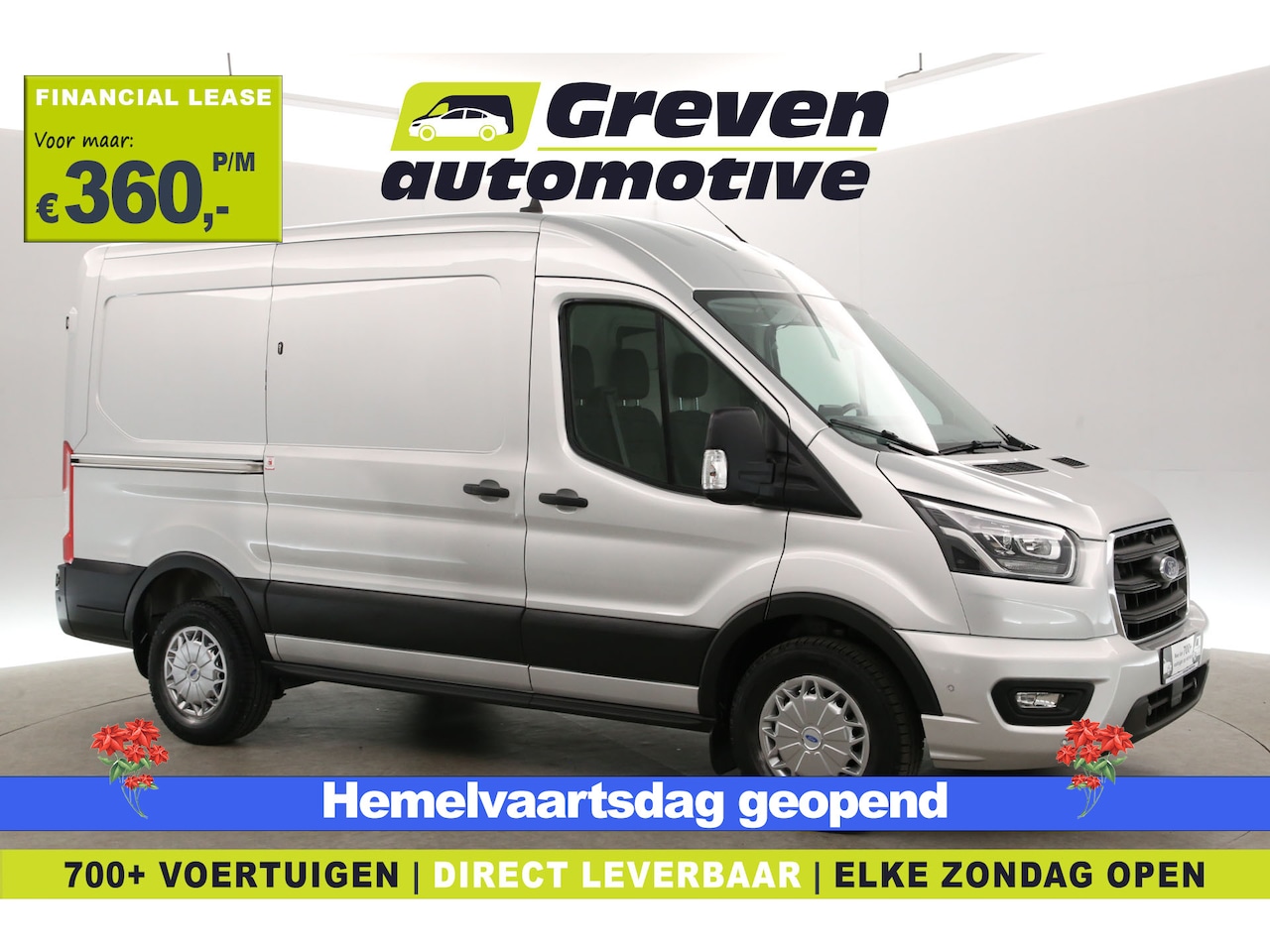 Ford Transit - 2.0 TDCI Limited 185PK L2H2 | Aut. | Airco | Cruise | Carplay | 3 Zits | Trekhaak | Navi | - AutoWereld.nl