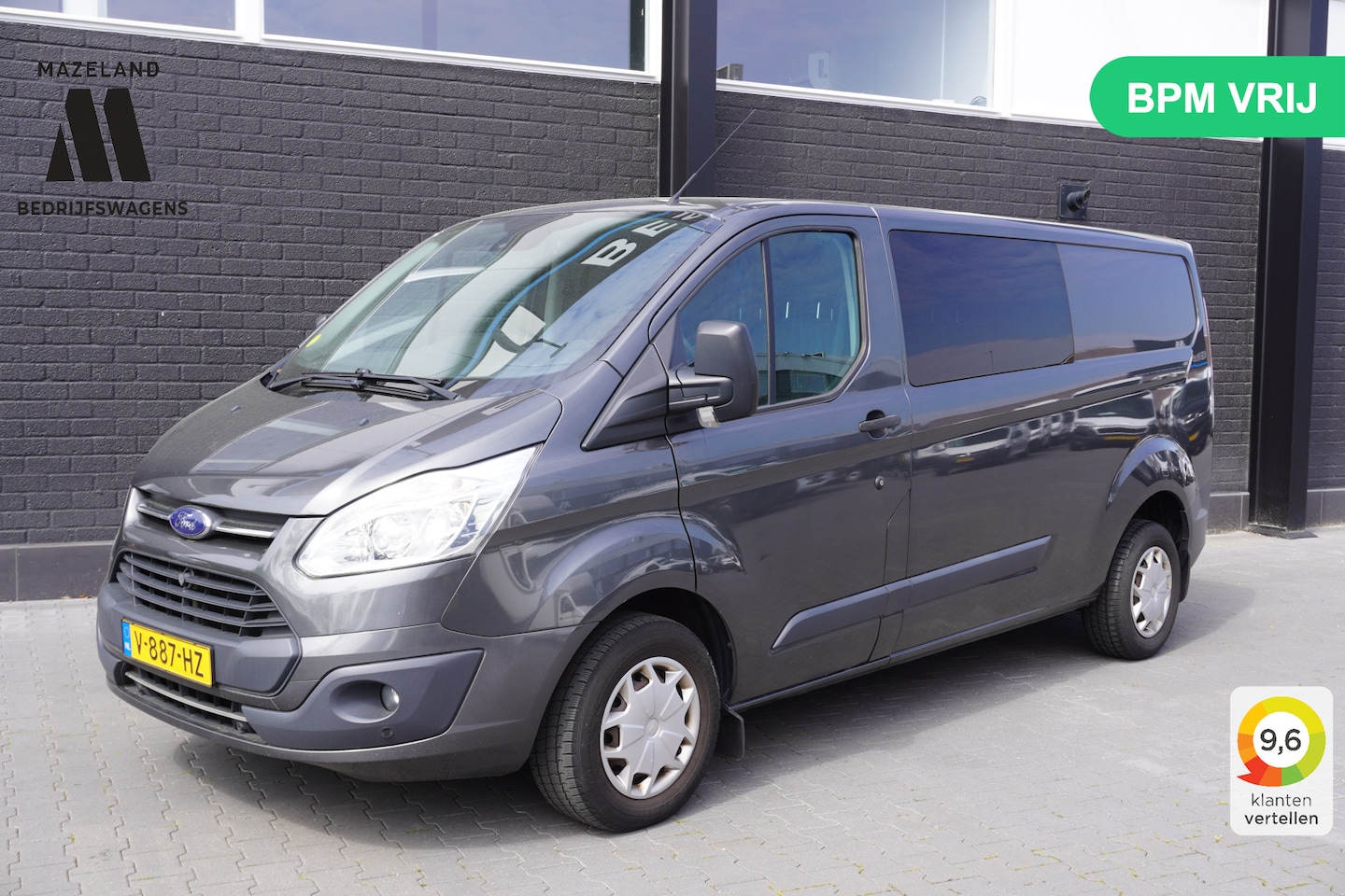 Ford Transit Custom - 2.0 TDCI 170PK L2 Dubbele Cabine EURO 6 - Airco - Cruise - Camera - € 8.900, MARGE - AutoWereld.nl