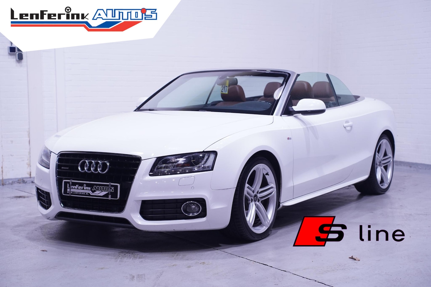 Audi A5 Cabriolet - 3.0 TDI V6 240 pk Quattro Aut. S-Line Cognac Leder Navi, Camera, Sportstoelen, Xenon - AutoWereld.nl