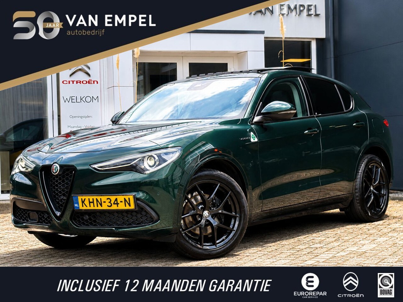 Alfa Romeo Stelvio - 2.0 T AWD Veloce | Schuif-Kantel Dak | Trekhaak | Performance Pack | Leder + Memory | Harm - AutoWereld.nl