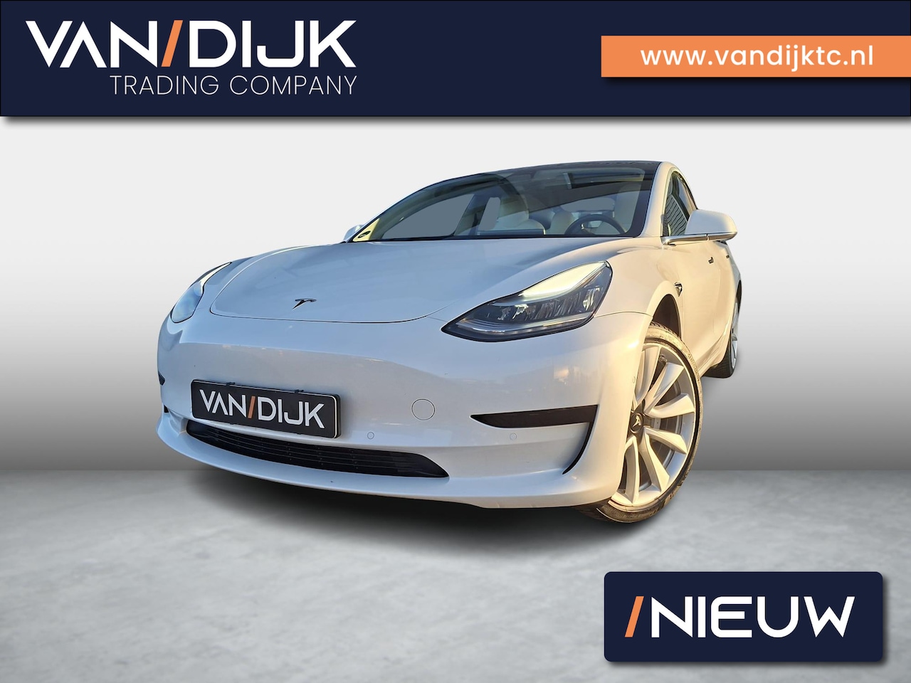Tesla Model 3 - Standard RWD Plus 60 kWh ✓SOH 86.9% Full Self Driving 3 ✓Autopilot ✓Panoramadak ✓Vol Leder - AutoWereld.nl