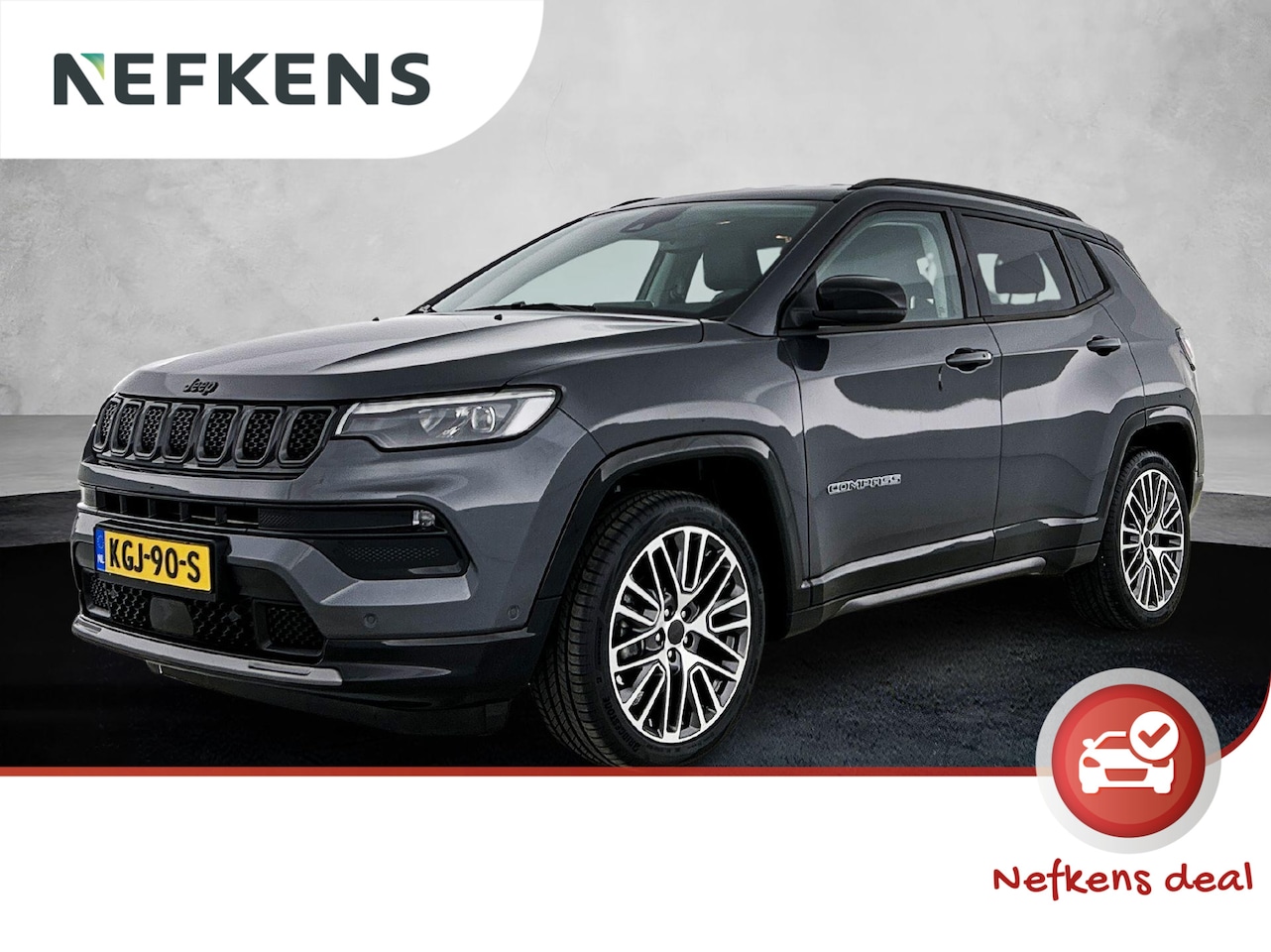 Jeep Compass - 1.5T e-Hybrid Summit 130pk Automaat | Stoelen-pakket | Navigatie | Adaptieve Cruise Contro - AutoWereld.nl
