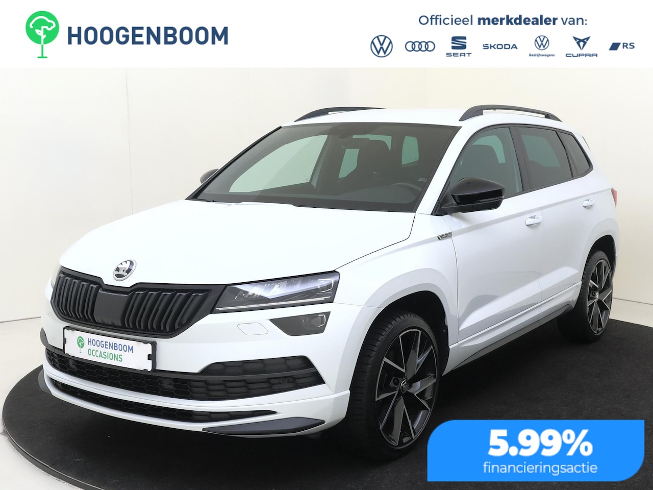Skoda Karoq - 1.5 TSI ACT Sportline Business | CANTON audio | Achteruitrijcamera | Cruise control | CarP - AutoWereld.nl
