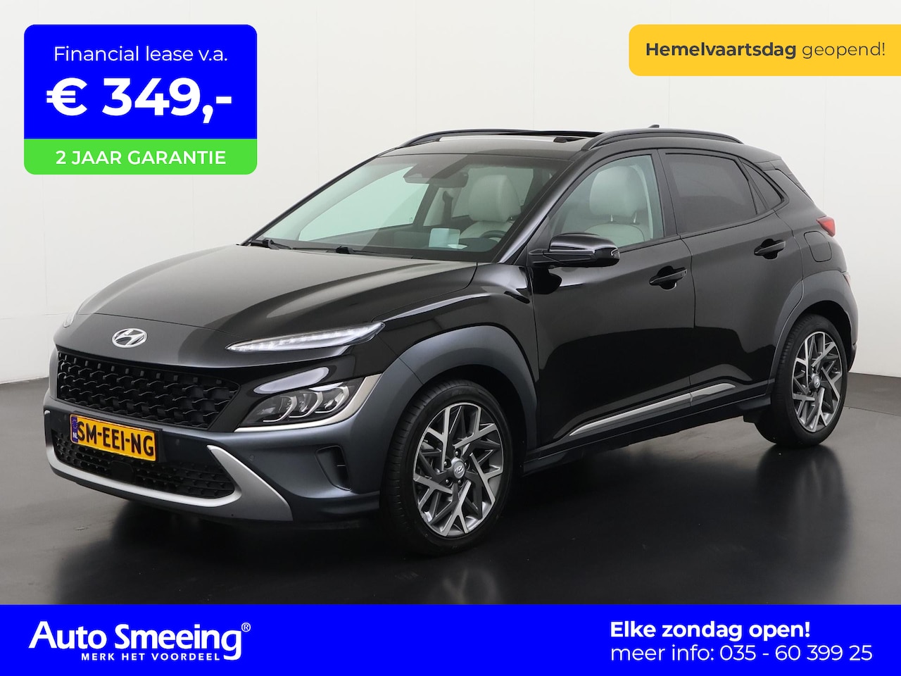 Hyundai Kona - 1.6 GDI HEV Premium Sky | Schuifdak | Head Up | Zondag Open! - AutoWereld.nl