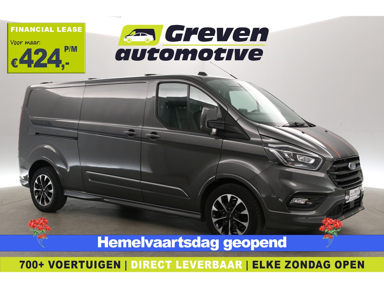 Ford Transit Custom - 2.0 TDCI Sport L2H1 185PK | Aut. | Airco | Adap. Cruise | Camera | Carplay | 3 Zits | Trek - AutoWereld.nl