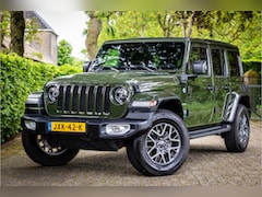 Jeep Wrangler Unlimited - 4xe 380 Sahara Cognac Leder | Sky One Softtop | Sarge Green | Adaptive Cruise | Trekhaak
