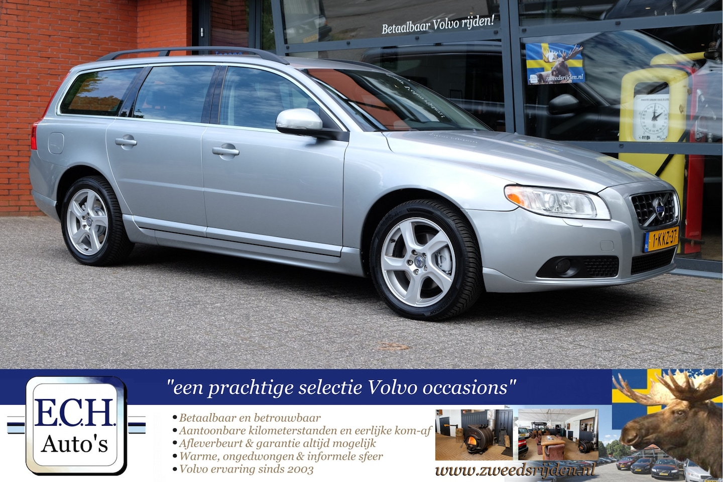Volvo V70 - T4 180 pk Nordic, Leer, Xenon, Navi, Bluetooth, Trekhaak, 17 inch - AutoWereld.nl