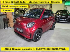 Smart Fortwo cabrio - EQ Comfort - Carplay - camera - licht en regensensor - 22 kWh snellader - incl 12 mnd gara