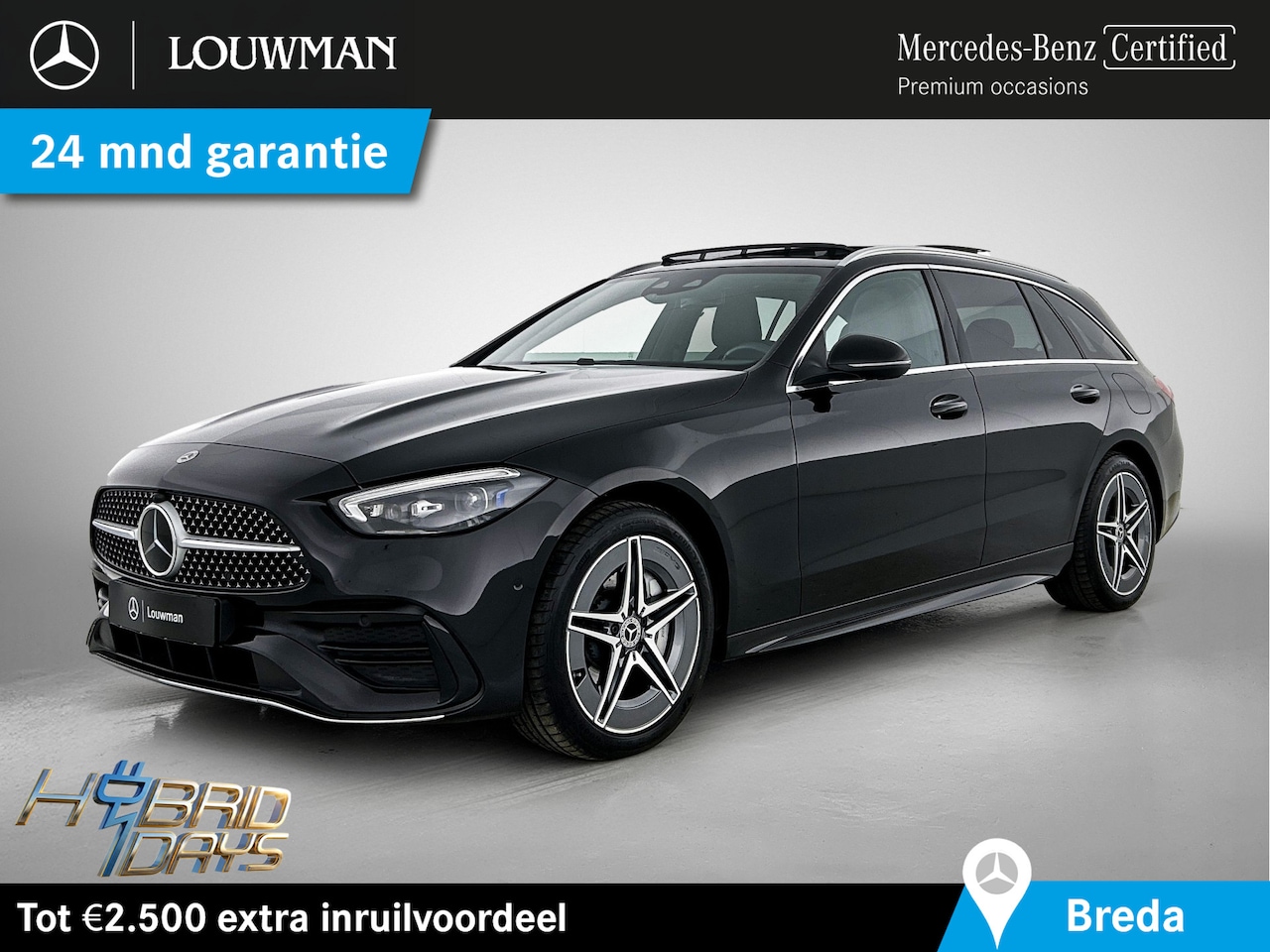 Mercedes-Benz C-klasse Estate - 300 e AMG Plug-In Hybride AMG Line | Trekhaak | Panoramadak | Digital Licht | Rijassistent - AutoWereld.nl