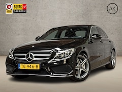 Mercedes-Benz C-klasse - 180 AMG Sport 156Pk Automaat (NAVIGATIE, CAMERA, LEDER, ZWART HEMEL, STOELVERWARMING, SPOR