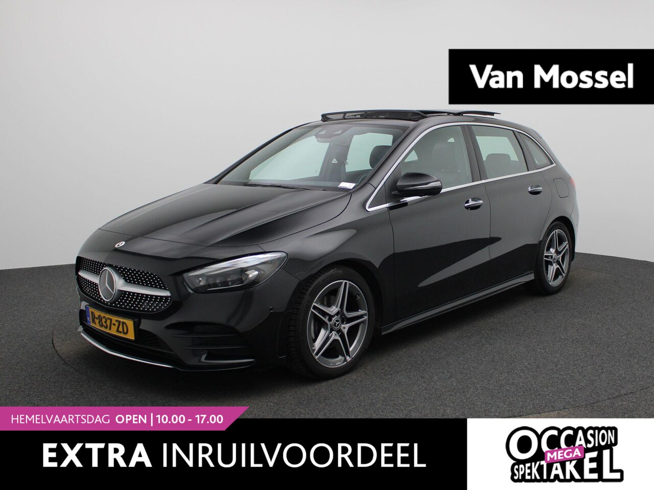 Mercedes-Benz B-klasse - 180 Premium Plus AMG | AUTOMAAT | PANORAMADAK | CAMERA | NAVIGATIE | LED | HALF-LEDER - AutoWereld.nl