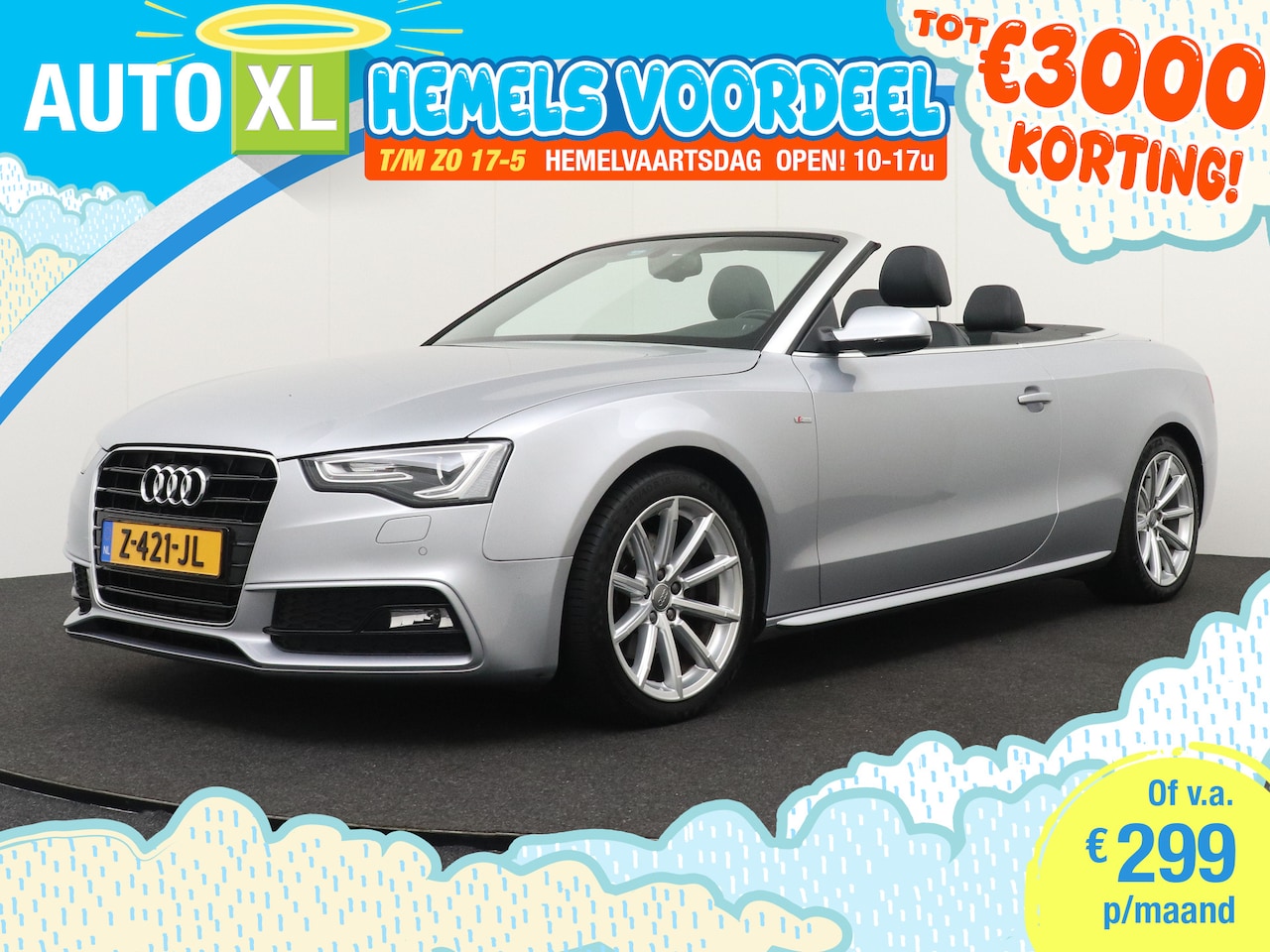 Audi A5 Cabriolet - 1.8T 177 PK Aut S-Line Leder/Sportstoel Nek+Stoelverw Camera - AutoWereld.nl