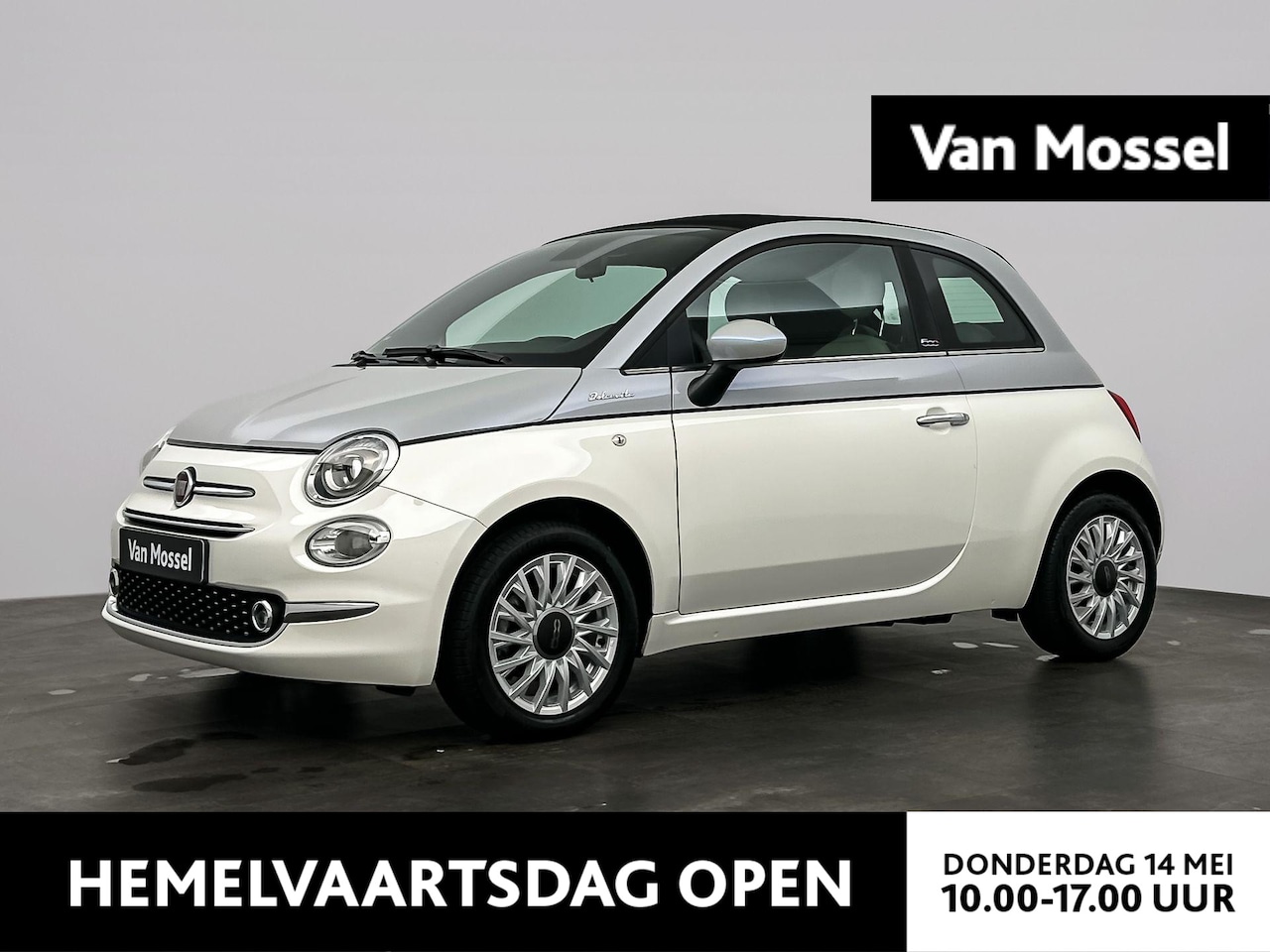 Fiat 500 C - Cabrio 1.0 Hybrid Dolcevita | Two-Tone | Navi | CarPlay | Climate Control | Parkeersensore - AutoWereld.nl