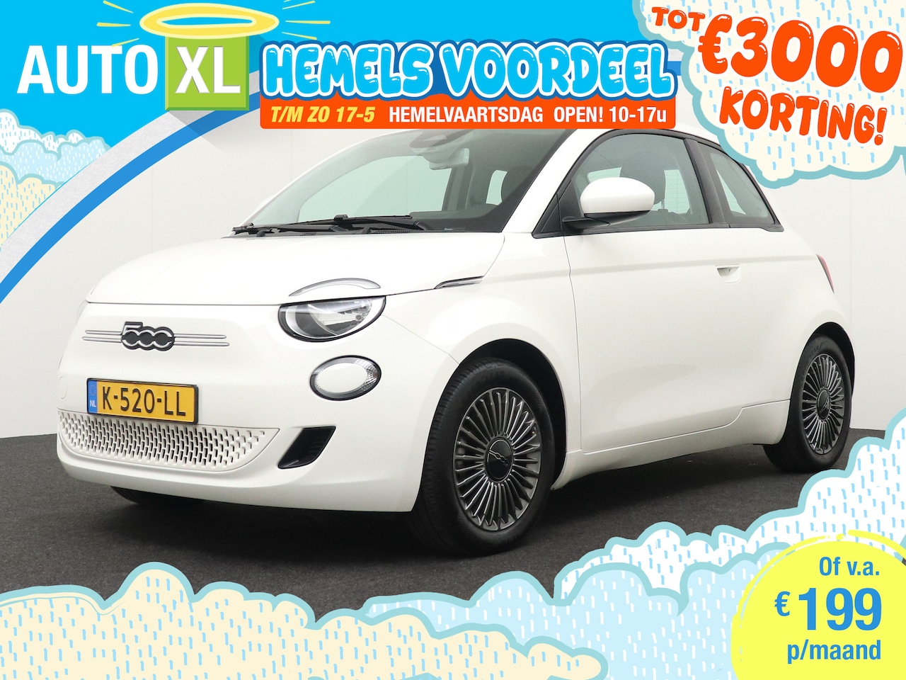 Fiat 500 - Icon 42 kWh (91% SOH) Carplay Navi LED 16'LMV - AutoWereld.nl